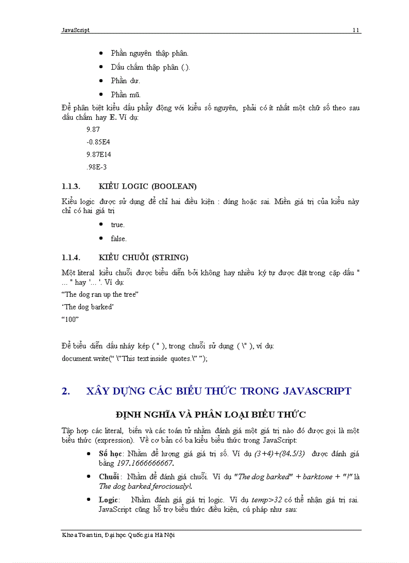 image for page Tổng quan về Javascript ĐHQGHN