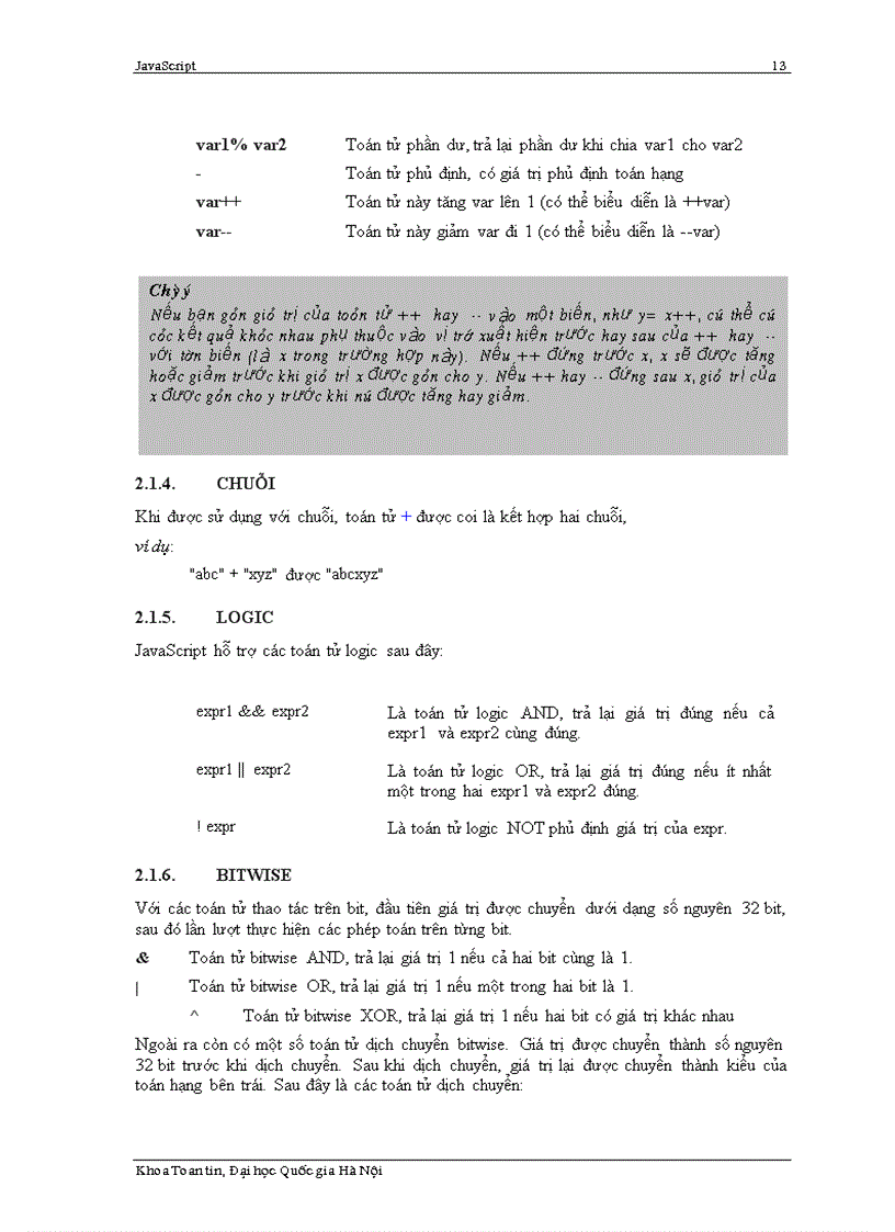 image for page Tổng quan về Javascript ĐHQGHN