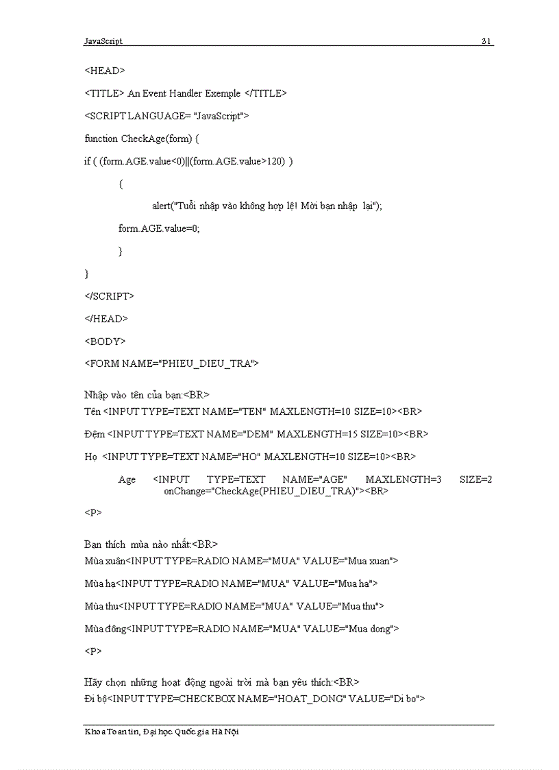 image for page Tổng quan về Javascript ĐHQGHN