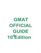 Gmat Official Guide 10th Edition CRITICAL REASONING