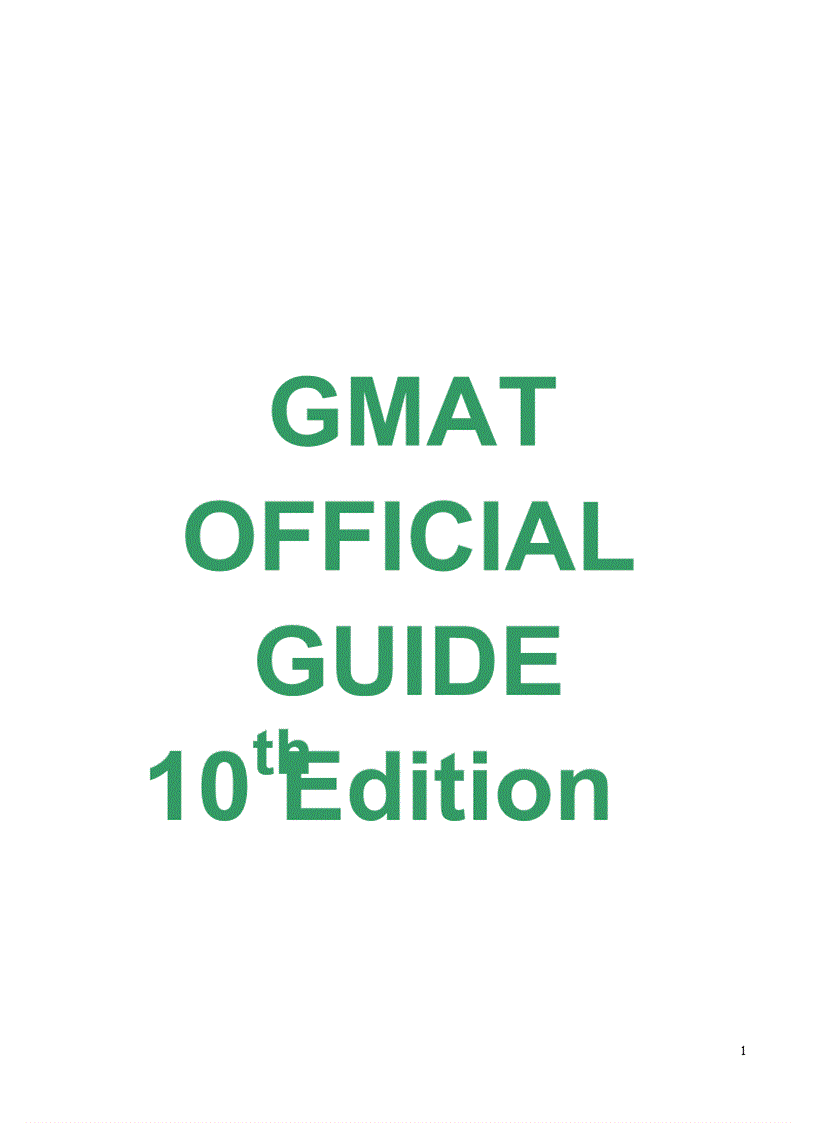 Gmat Official Guide 10th Edition CRITICAL REASONING