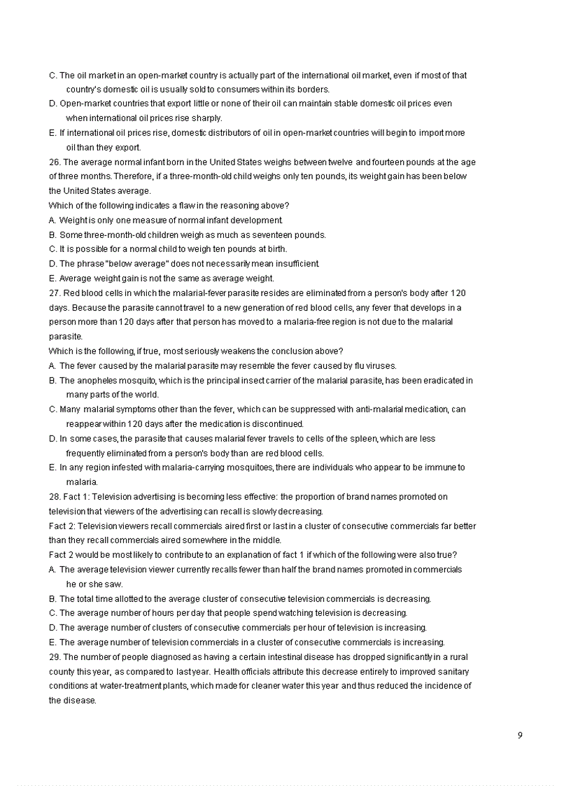 image for page Gmat Official Guide 10th Edition CRITICAL REASONING