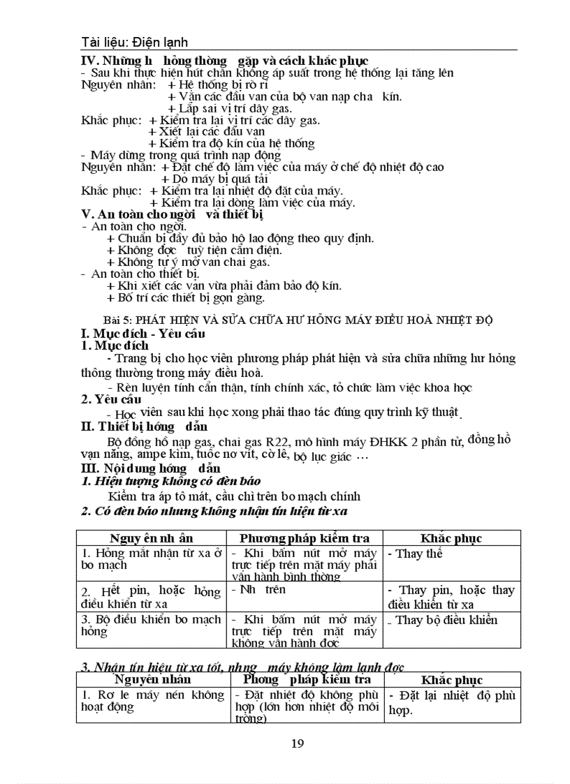 image for page Tài liệu bổ sung kiến thức về lý thuyết và thực hành Điện lạnh
