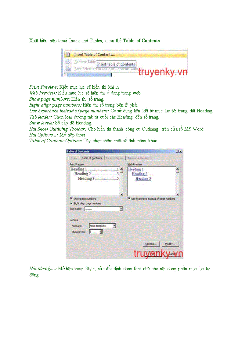 image for page Bài viết hướng dẫn tạo một mục lục tự động