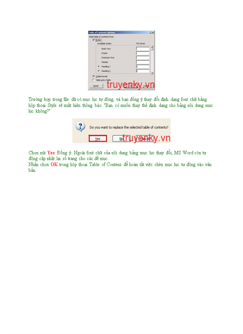 image for page Bài viết hướng dẫn tạo một mục lục tự động