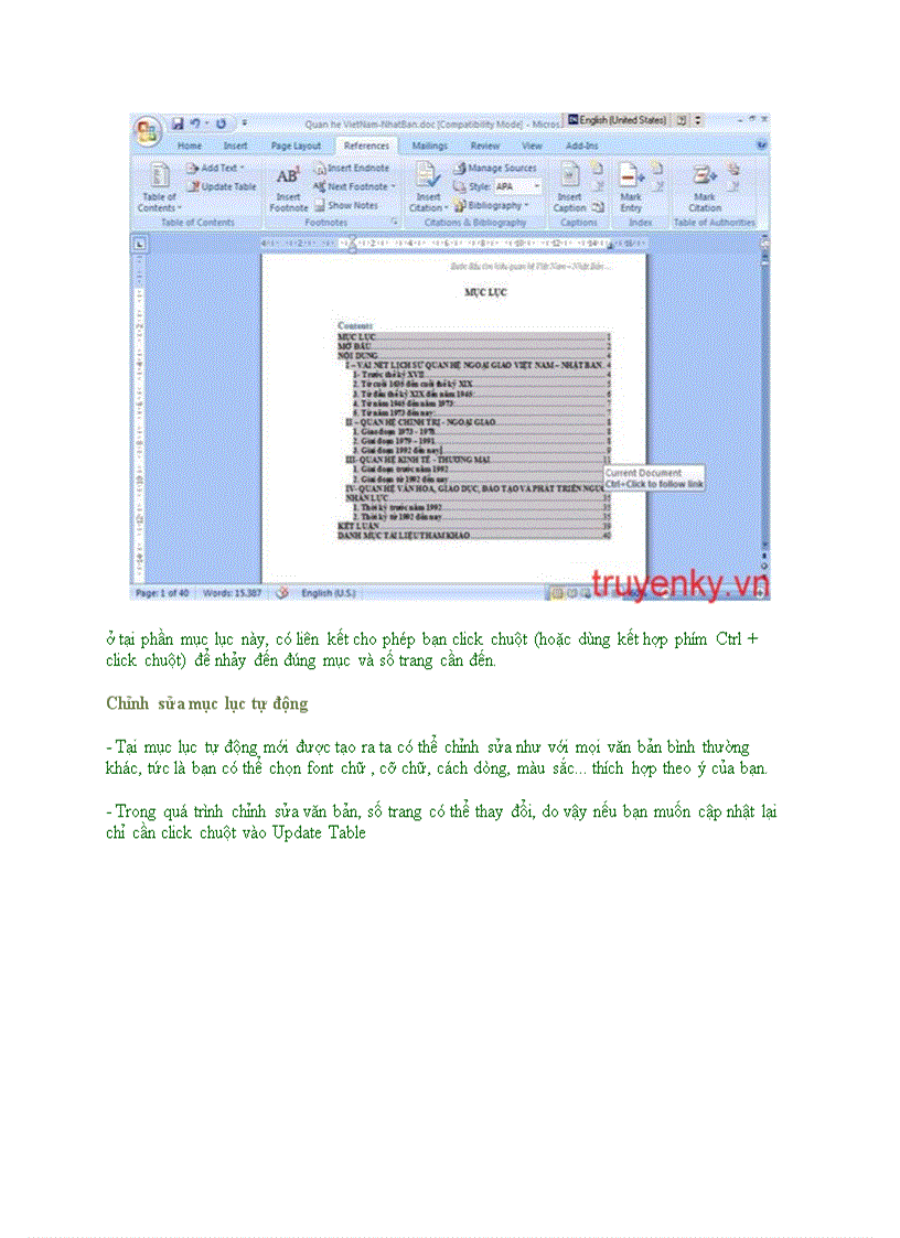 image for page Bài viết hướng dẫn tạo một mục lục tự động