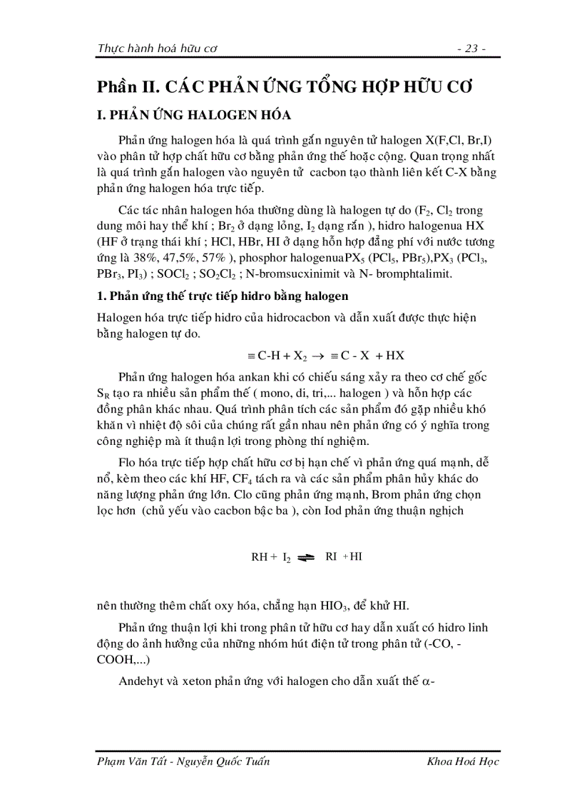 image for page Giáo trình thực hành hóa hữu cơ