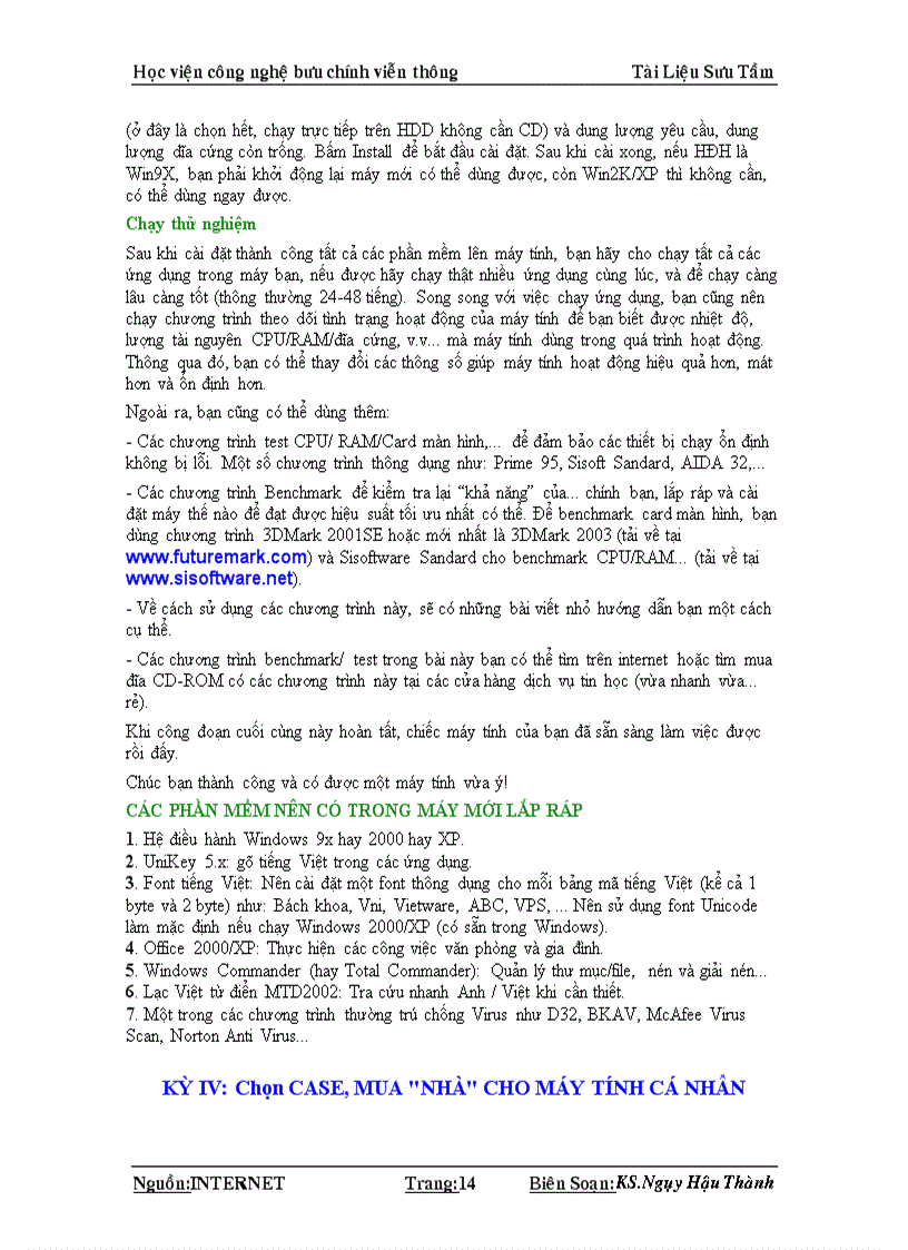 image for page Những điều cần biết khi lắp ráp máy tính