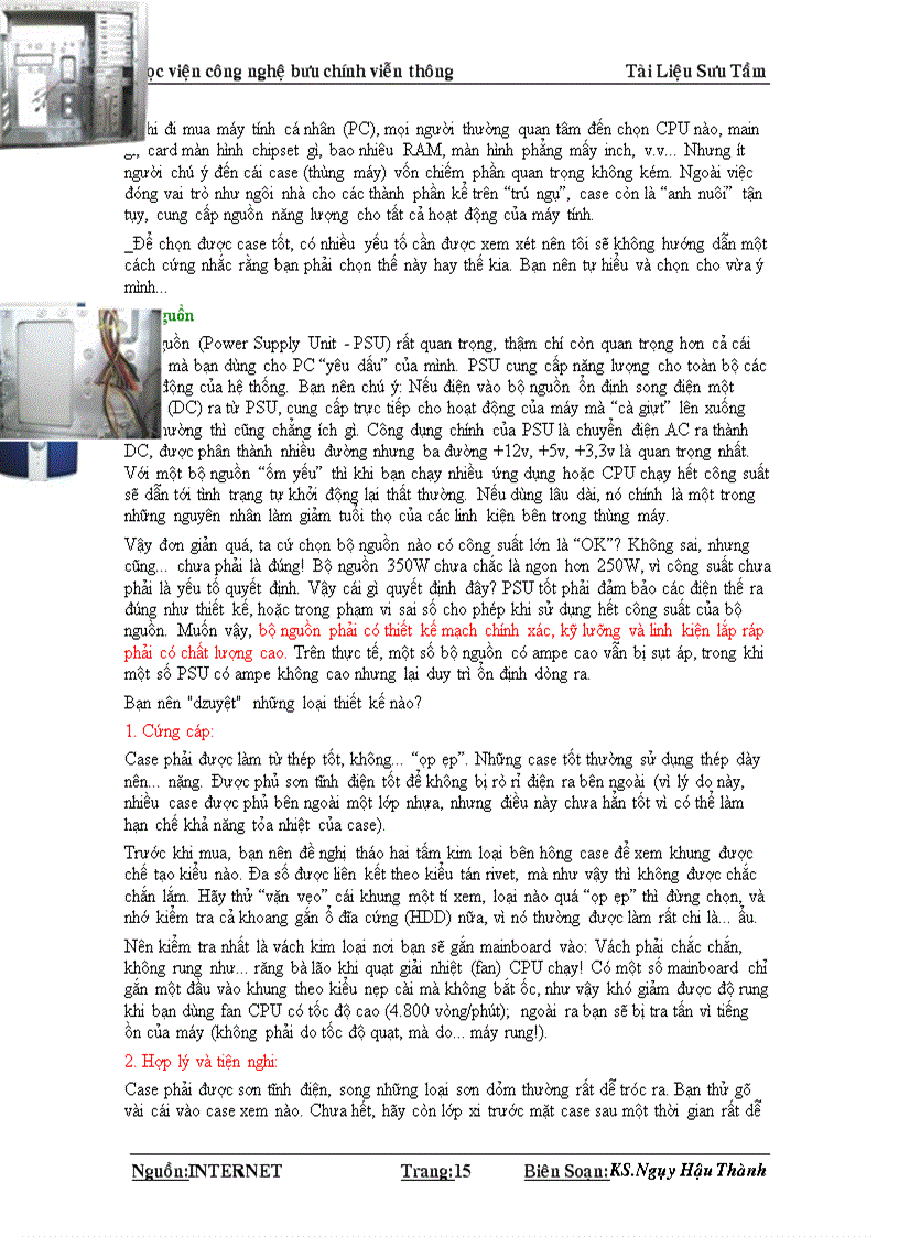 image for page Những điều cần biết khi lắp ráp máy tính