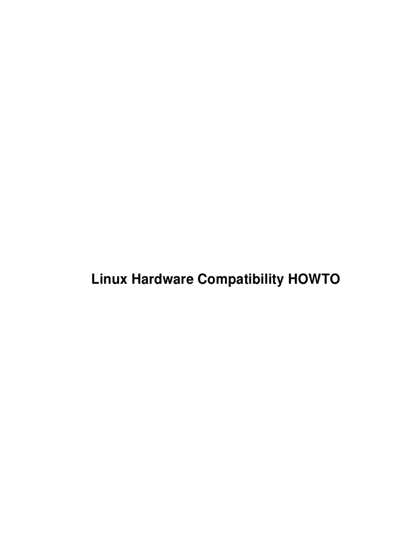image for page Linux Hardware Compatibility HOWTO