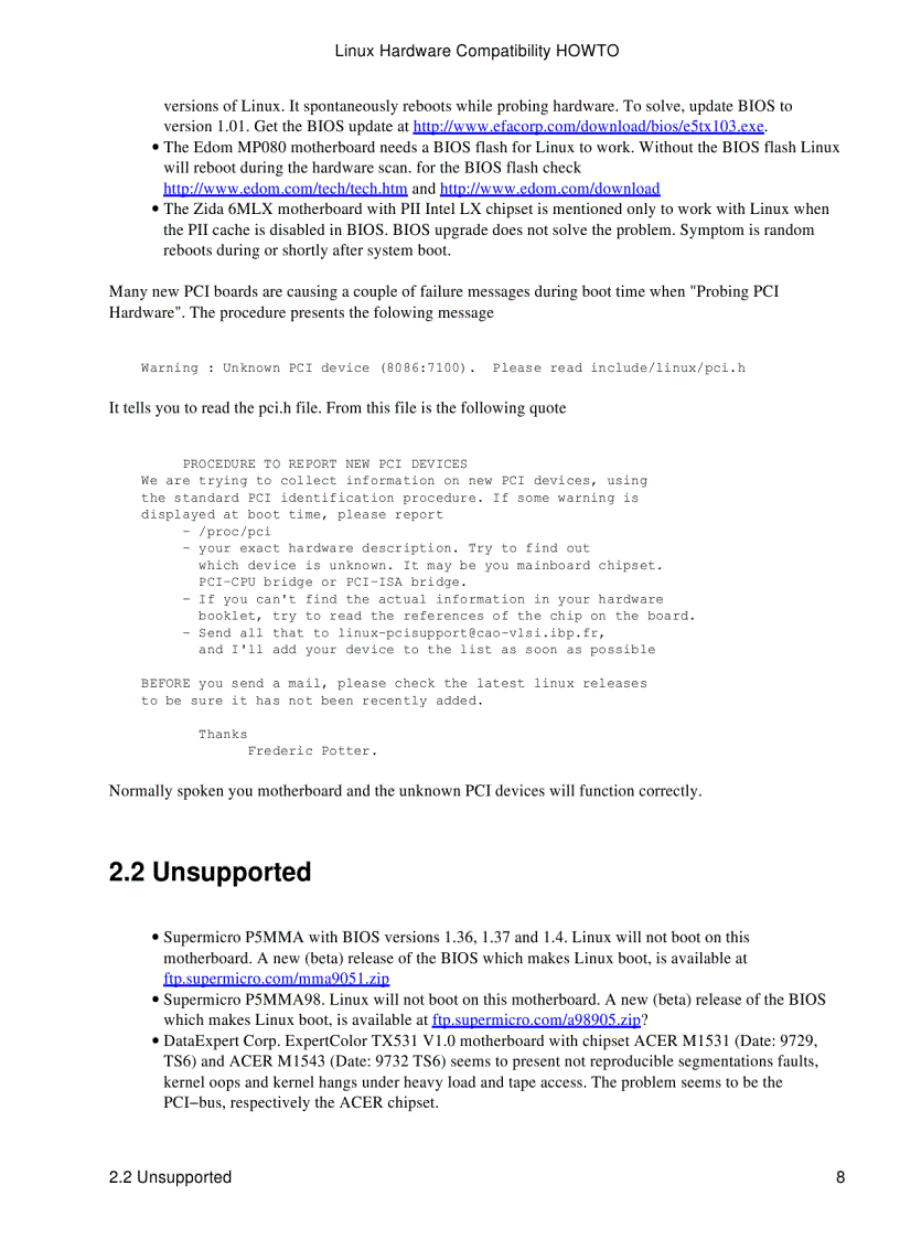 image for page Linux Hardware Compatibility HOWTO