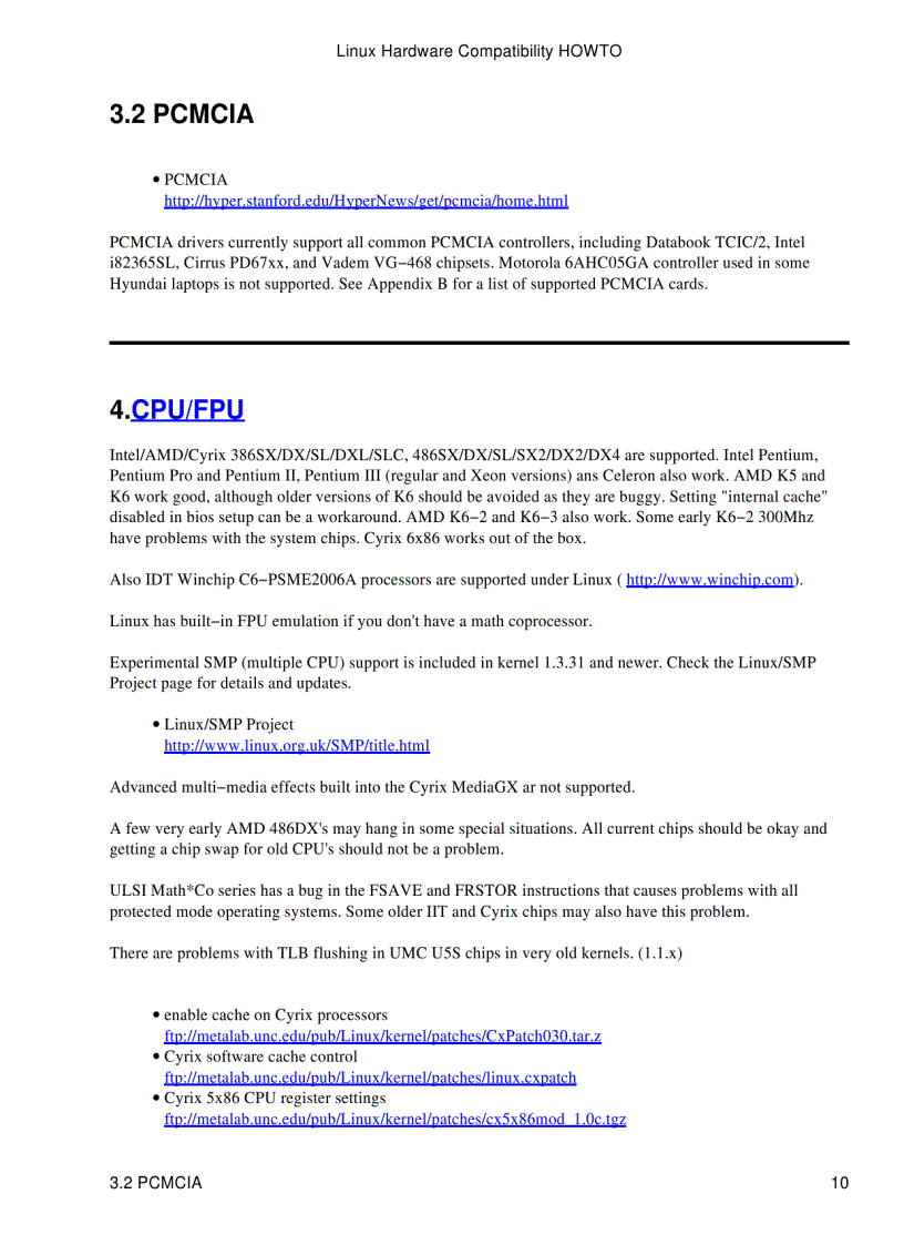 image for page Linux Hardware Compatibility HOWTO