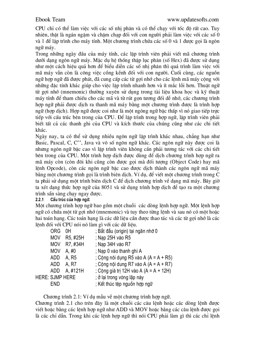 image for page Tìm hiểu về vi xử lí 8051