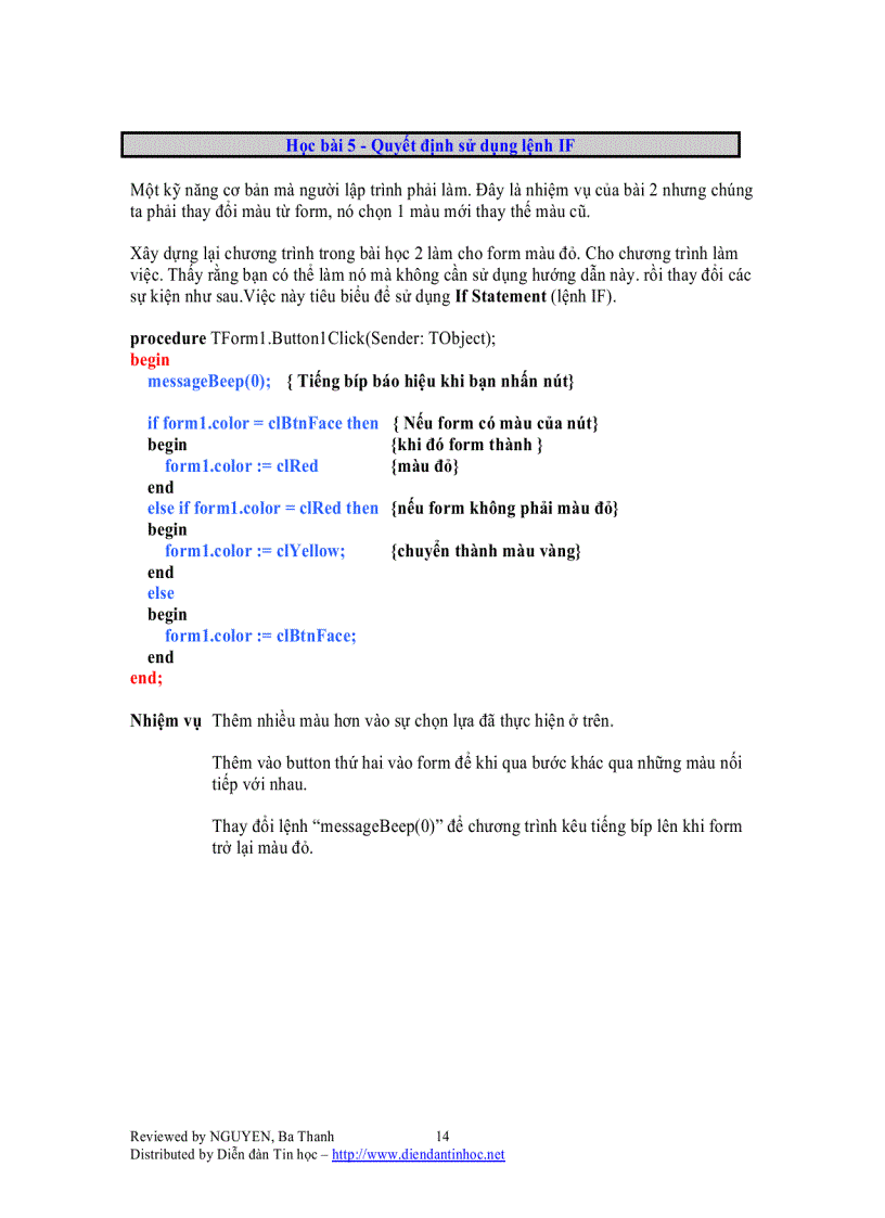 image for page Hướng dẫn lập trình Delphi