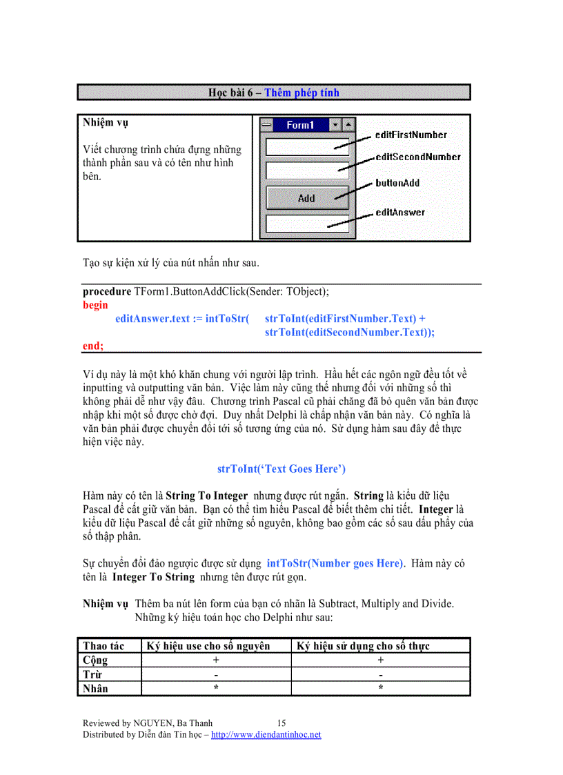 image for page Hướng dẫn lập trình Delphi
