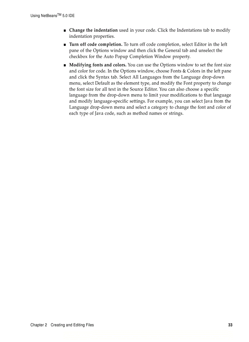 image for page Using Netbeans 5 0