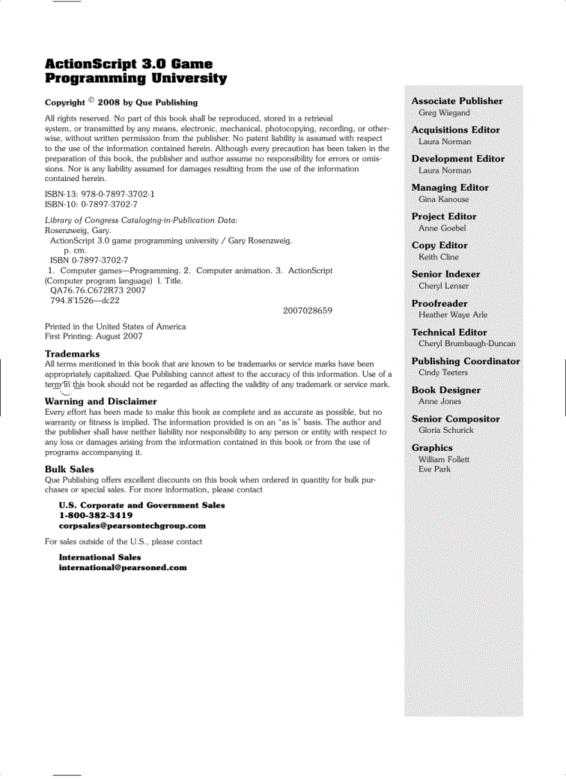 image for page ActionScript 3 Game Programming