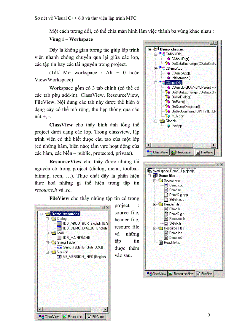 image for page Sơ nét về visual C 6 0 và thư viện MFC