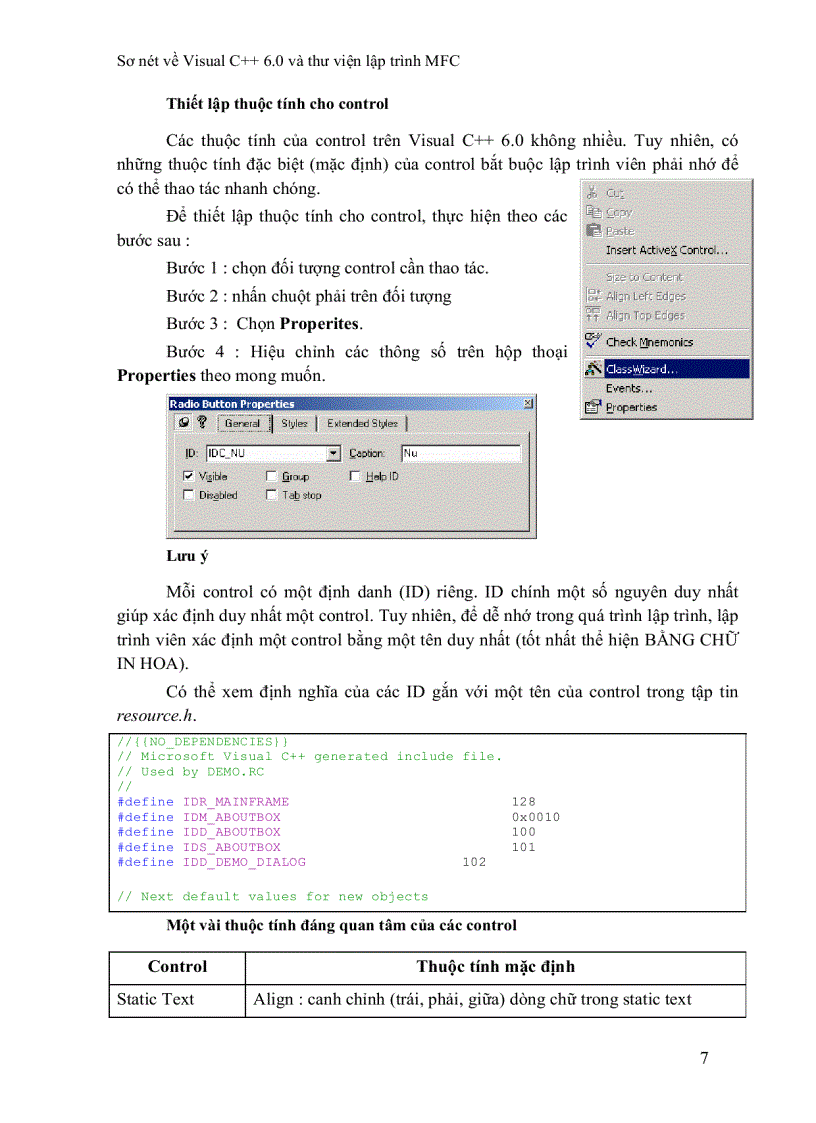 image for page Sơ nét về visual C 6 0 và thư viện MFC