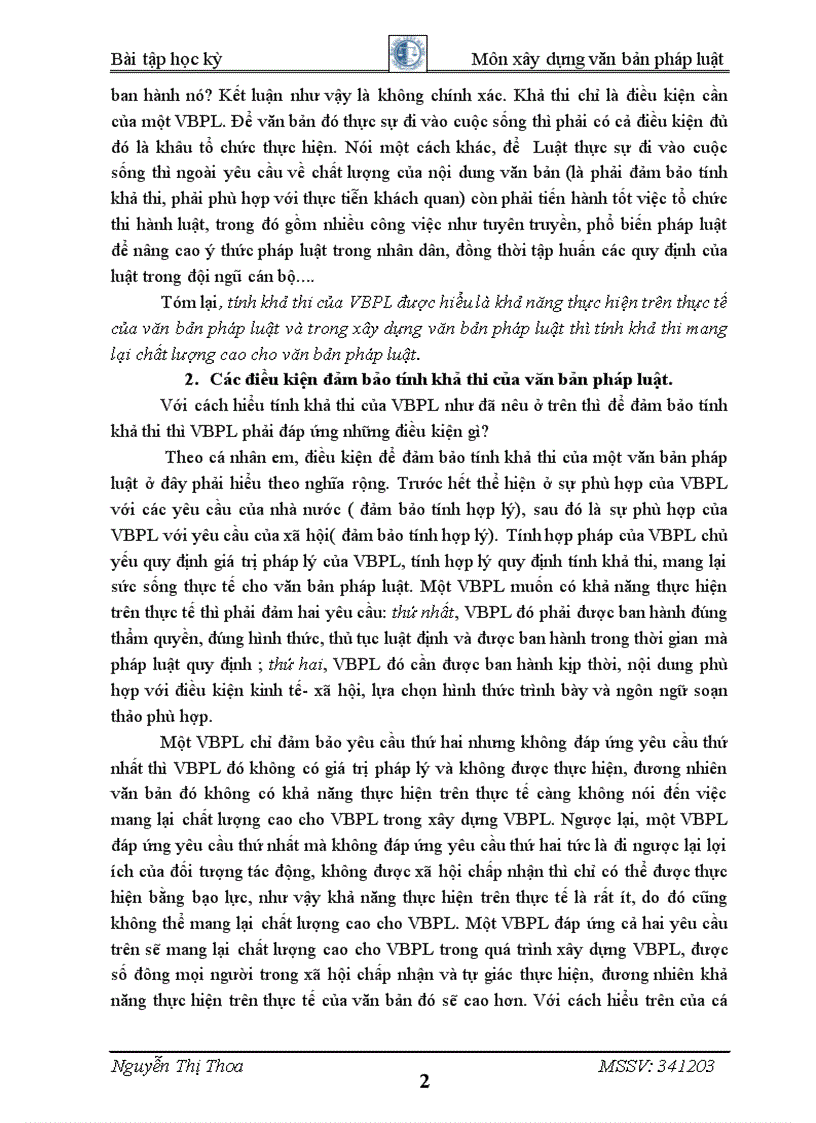 image for page Các điều kiện đảm bảo tính khả thi của văn bản pháp luật