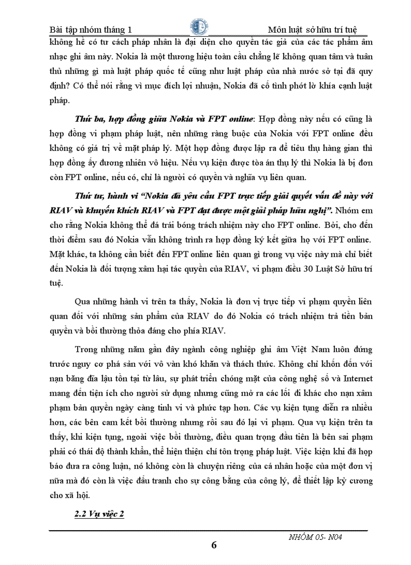 image for page Sưu tầm 2 vụ việc tranh chấp về quyền liên quan Vận dụng kiến thức đã học để phân tích và đưa ra quan điểm của nhóm về hướng giải quyết 9diem