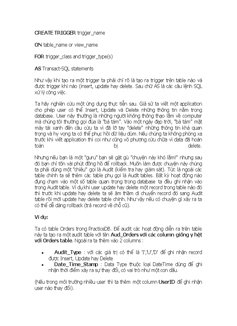 image for page Triggers And Views