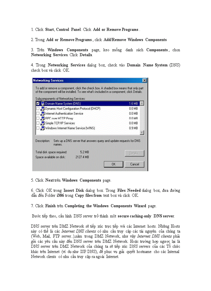image for page Cài đặt và cấu hình DNS Server với chức năng Caching only trên Perimeter Network Segment