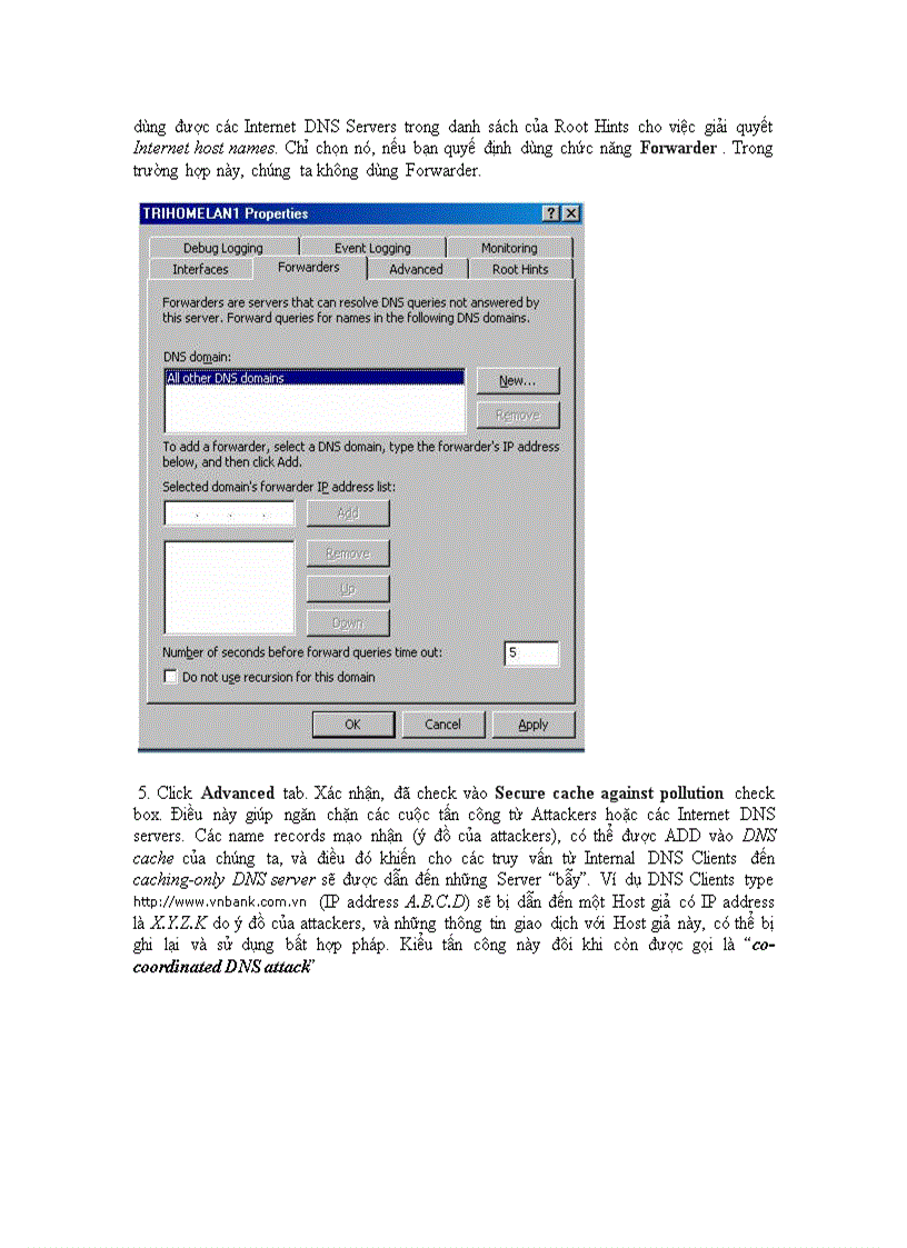 image for page Cài đặt và cấu hình DNS Server với chức năng Caching only trên Perimeter Network Segment