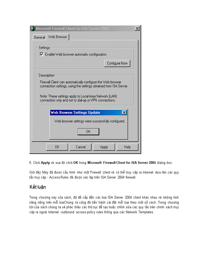 image for page Configuring ISA Server 2004 SecureNAT Firewall và Web Proxy Clients