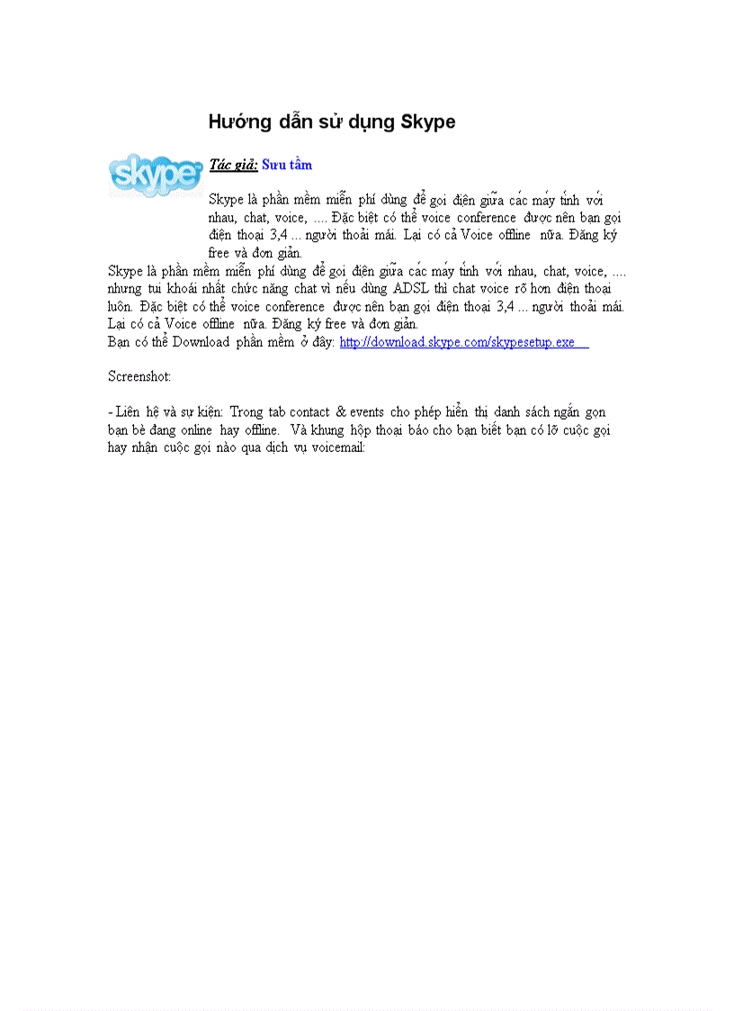 image for page Hướng dẫn sử dụng Skype
