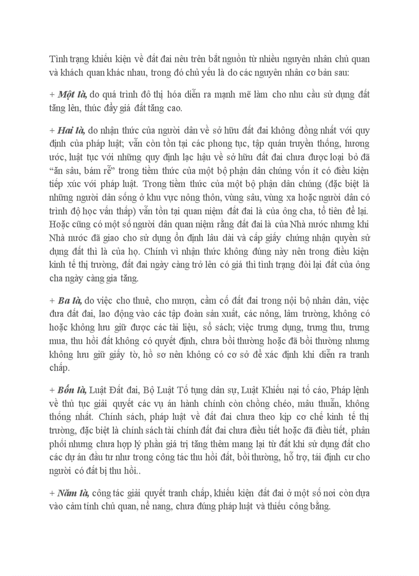 image for page Thực trạng khiếu nại tố cáo về đất đai ở nước ta