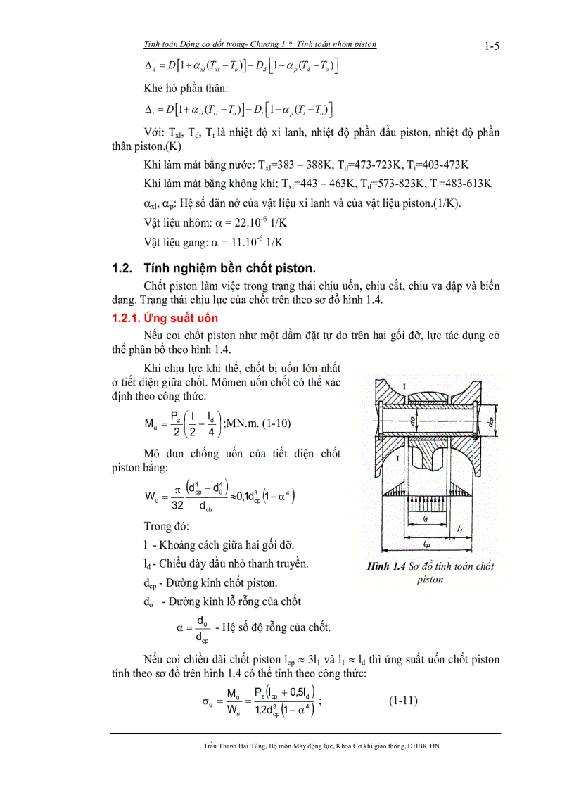 Giáo trình tính toán động cơ đốt trong