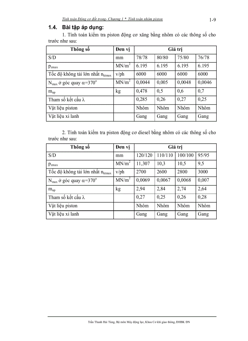 image for page Giáo trình tính toán động cơ đốt trong