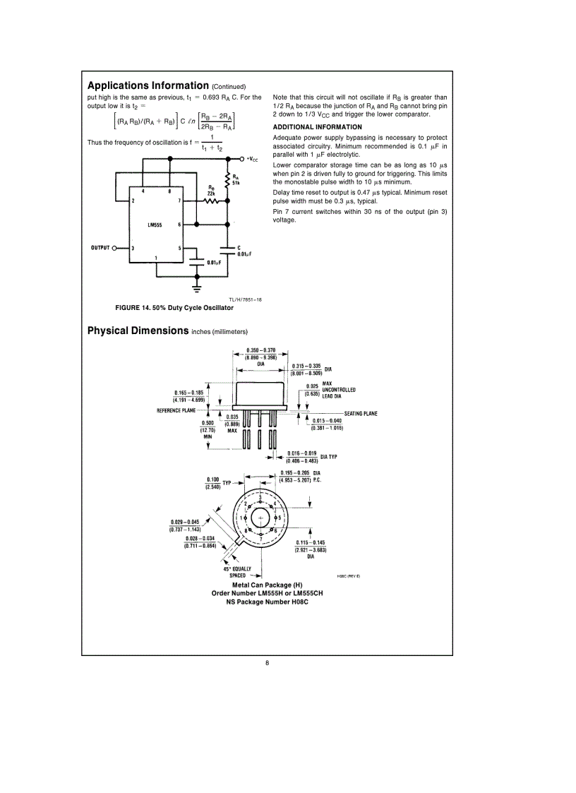 image for page LM555 LM555C Timer Datasheet