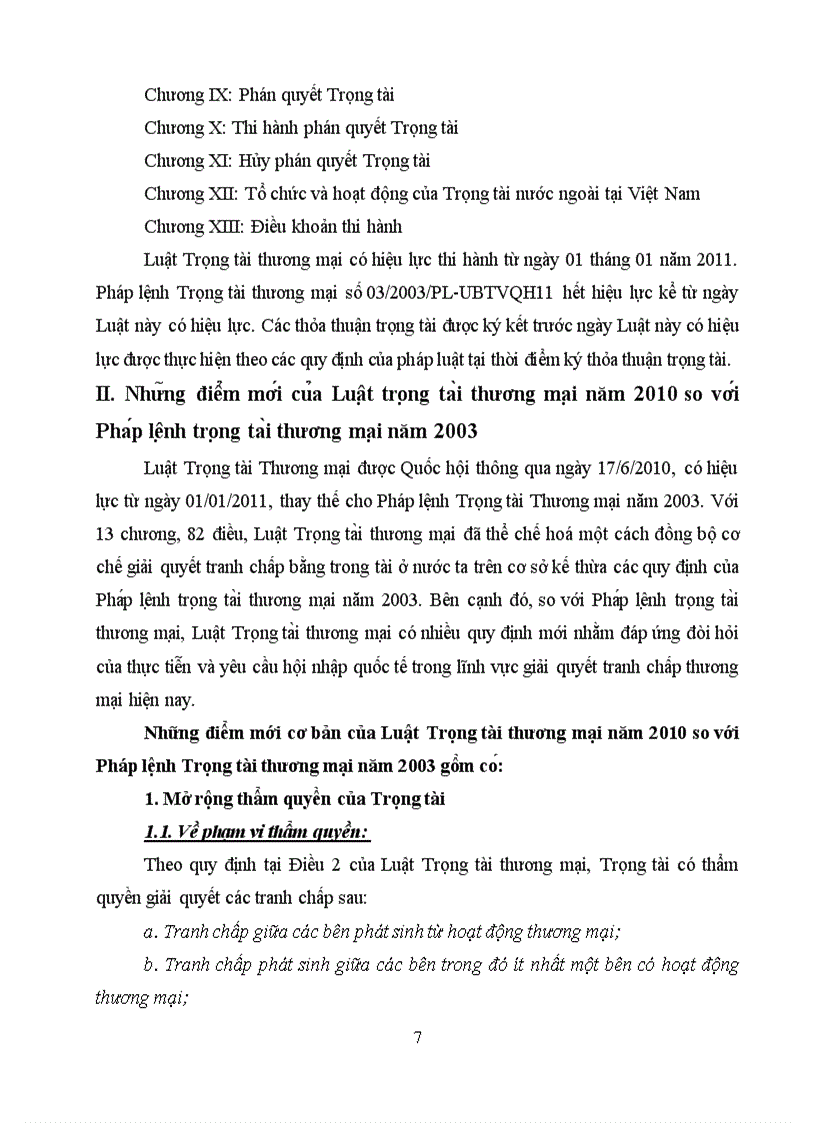 image for page Luật Trọng Tài Thương mại năm 2010 có những điểm mới gì so với Pháp Lệnh Trọng Tài thương mại năm 2003