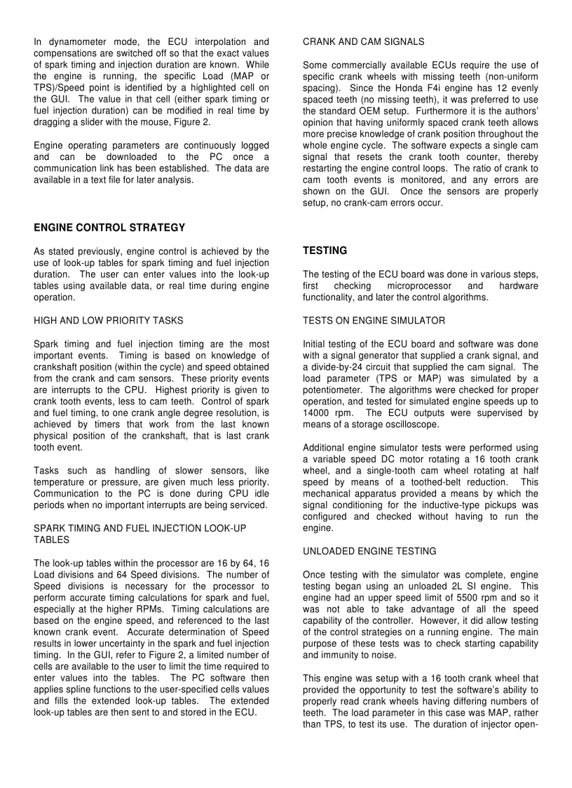 image for page ECU Development for a Formula SAE Engine Mario Farrugia Michael Farrugia and Brian Sangeorzan
