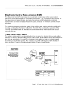 Tài liệu hệ thống ECT Electronic Control Transmission trên Toyota