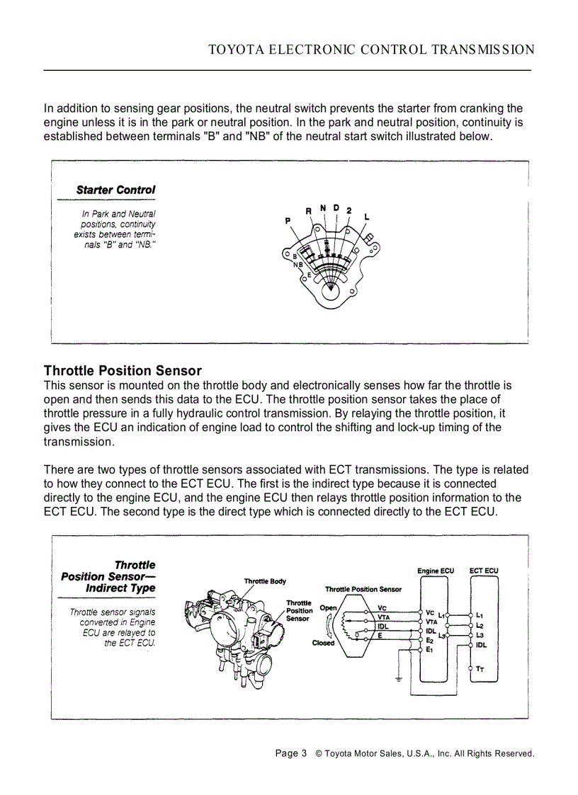 image for page Tài liệu hệ thống ECT Electronic Control Transmission trên Toyota