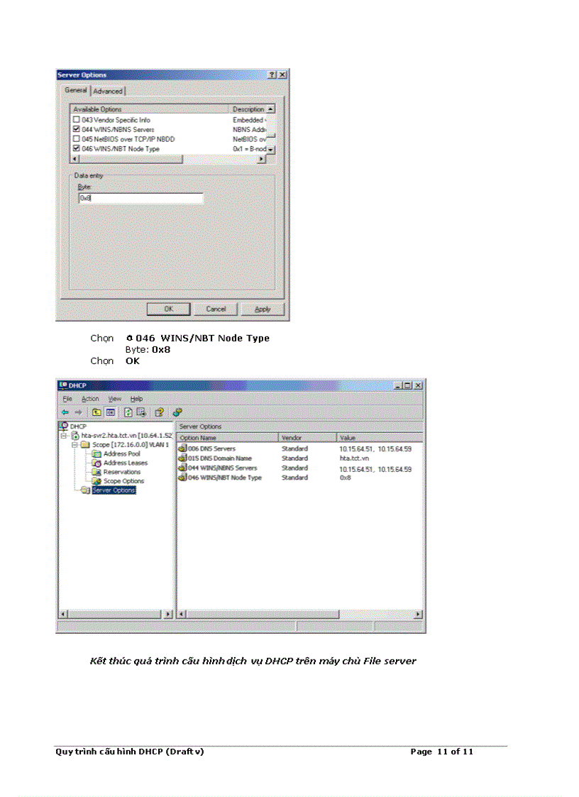 image for page Quy trình cấu hình dịch vụ DHCP trên File server