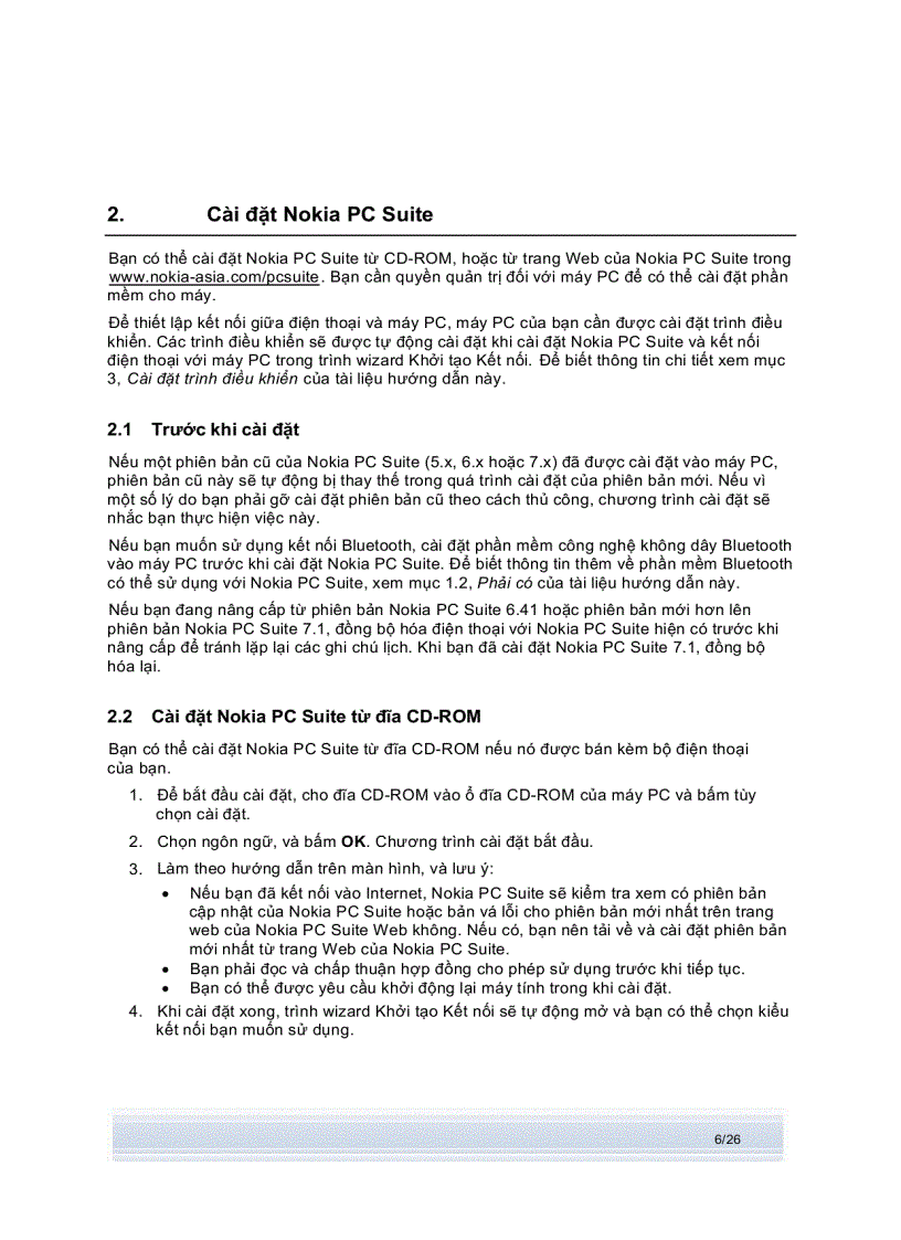 image for page Hướng dẫn sử dụng NOKIA PC SUITE 7 1