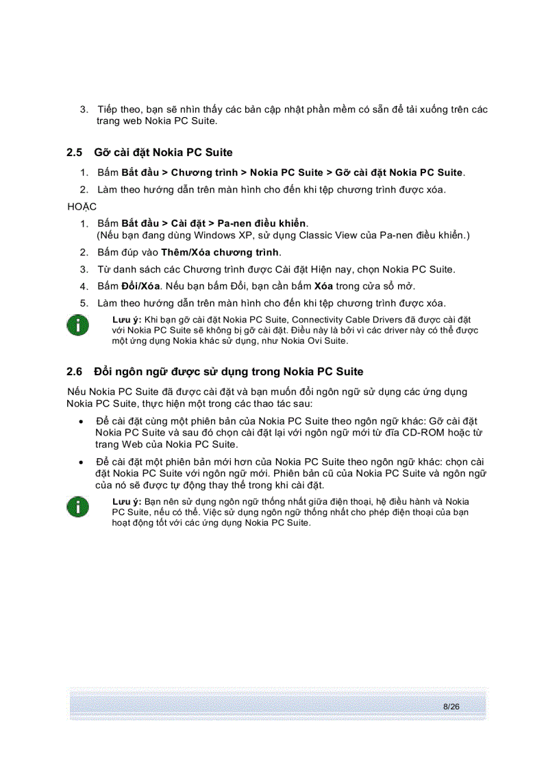 image for page Hướng dẫn sử dụng NOKIA PC SUITE 7 1