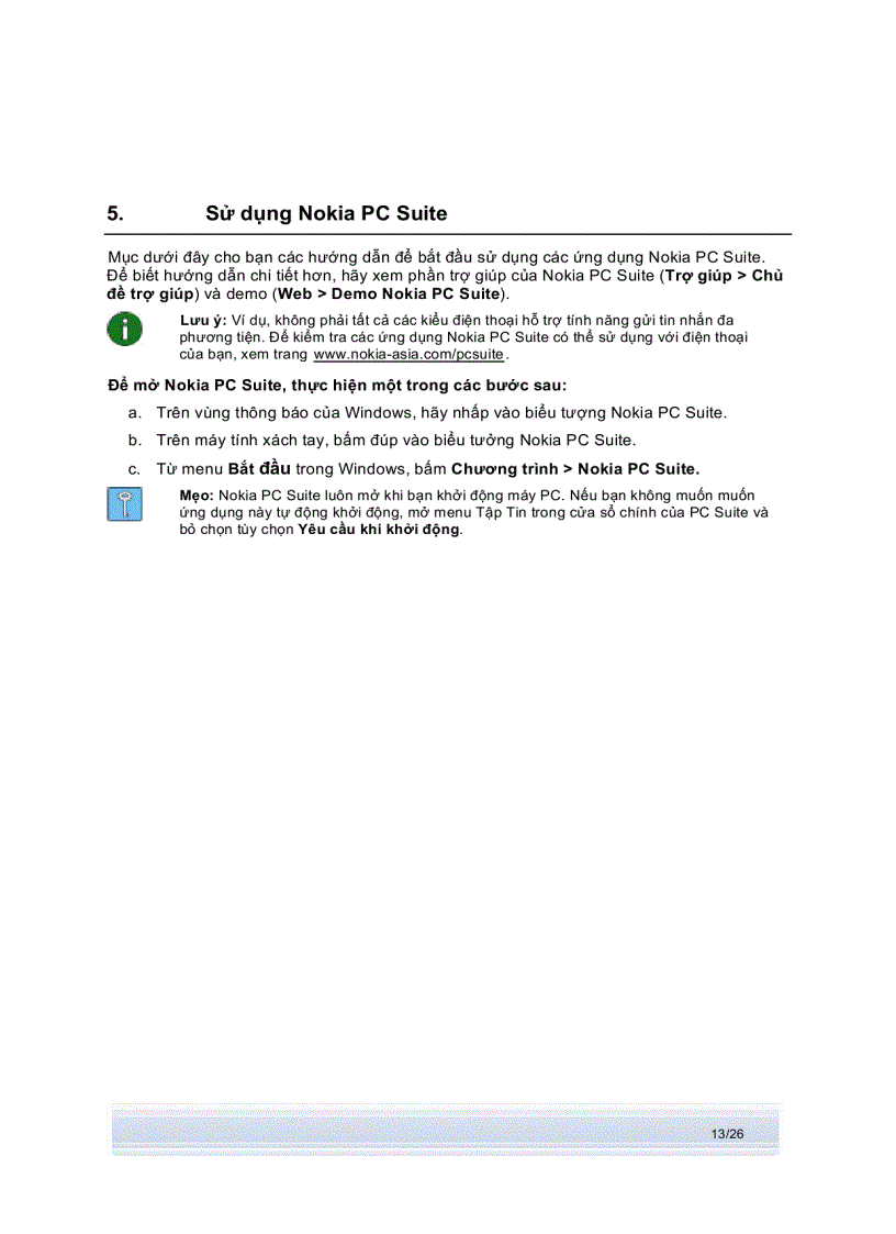 image for page Hướng dẫn sử dụng NOKIA PC SUITE 7 1