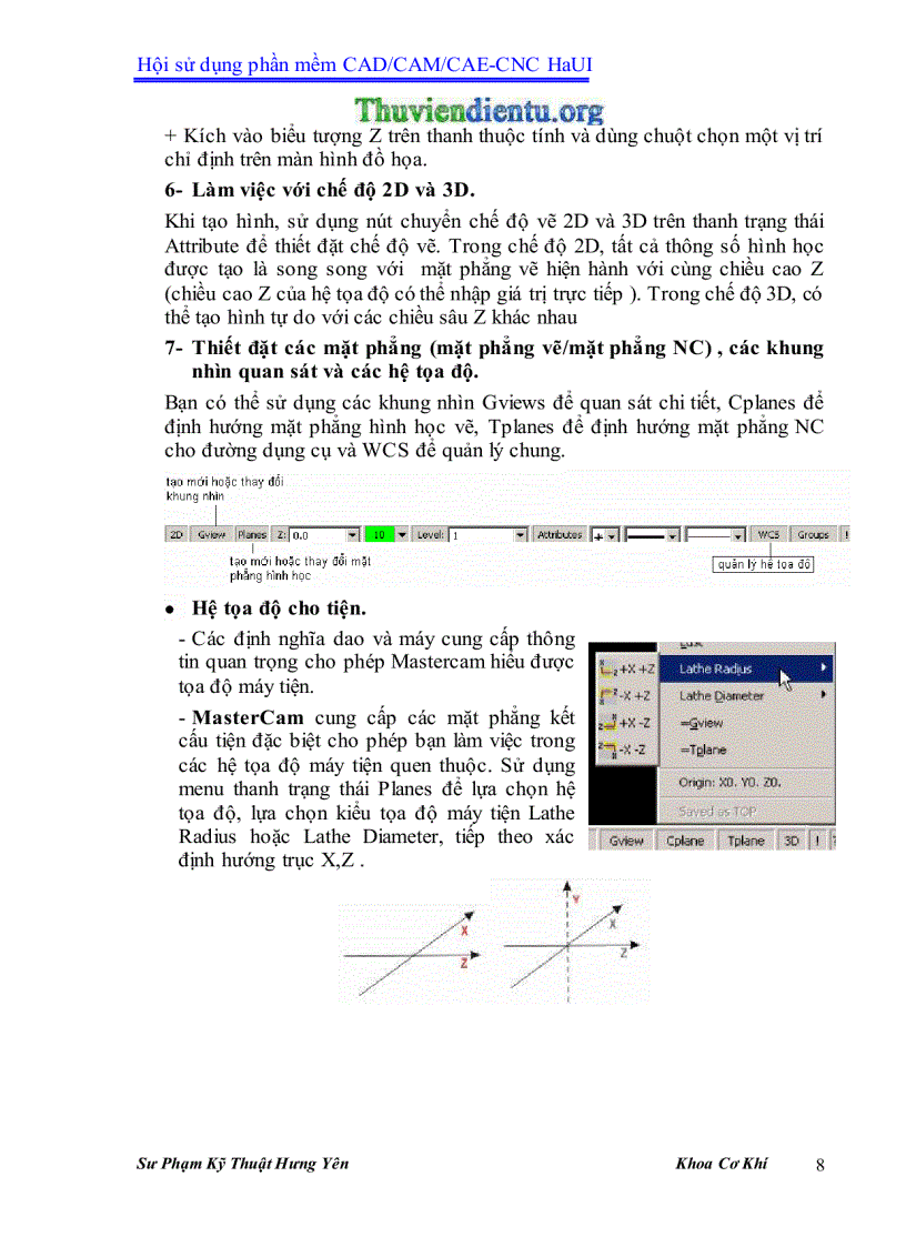image for page Giáo trình MasterCAM X3 SPKT Hưng Yên