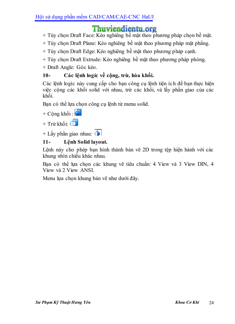 image for page Giáo trình MasterCAM X3 SPKT Hưng Yên