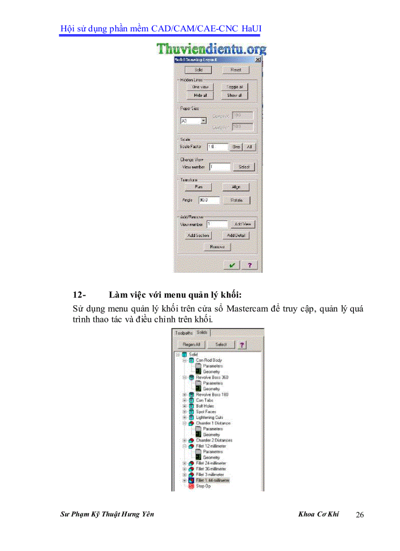 image for page Giáo trình MasterCAM X3 SPKT Hưng Yên