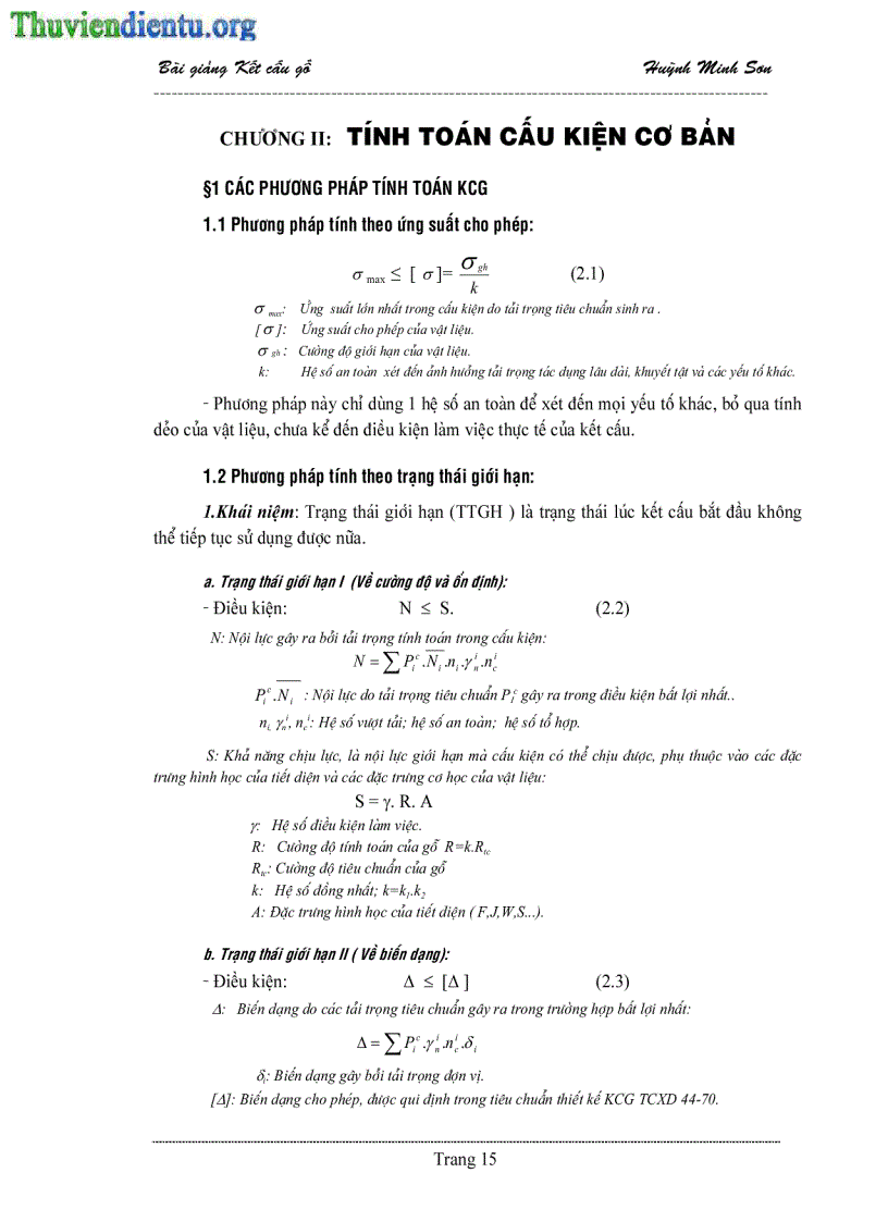 image for page Bài giảng kết cấu gỗ Huỳnh Minh Sơn