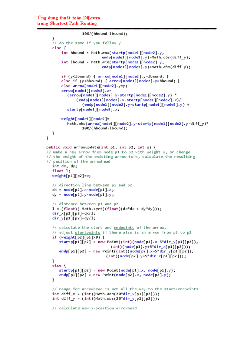 image for page Java Ứng dụng thuật toán Dijkstra trong Shortest Path Routing để tìm đường đi ngắn nhất