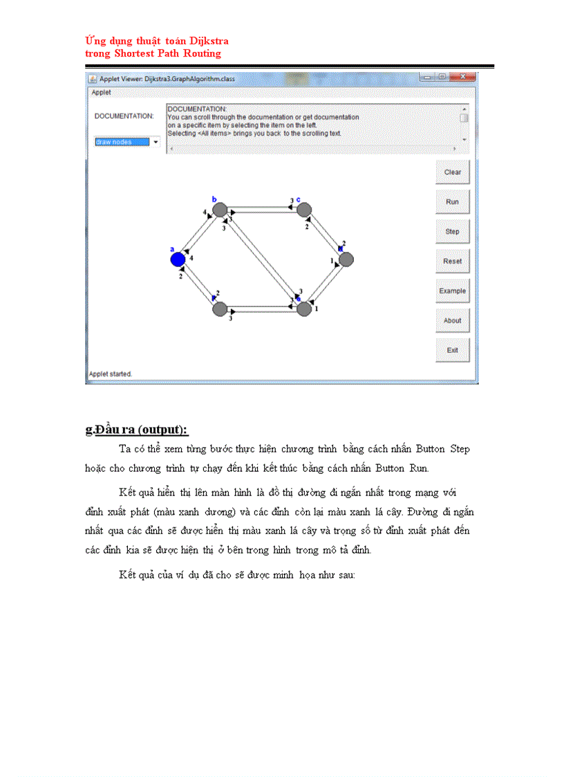 Java Ứng dụng thuật toán Dijkstra trong Shortest Path Routing để tìm ...