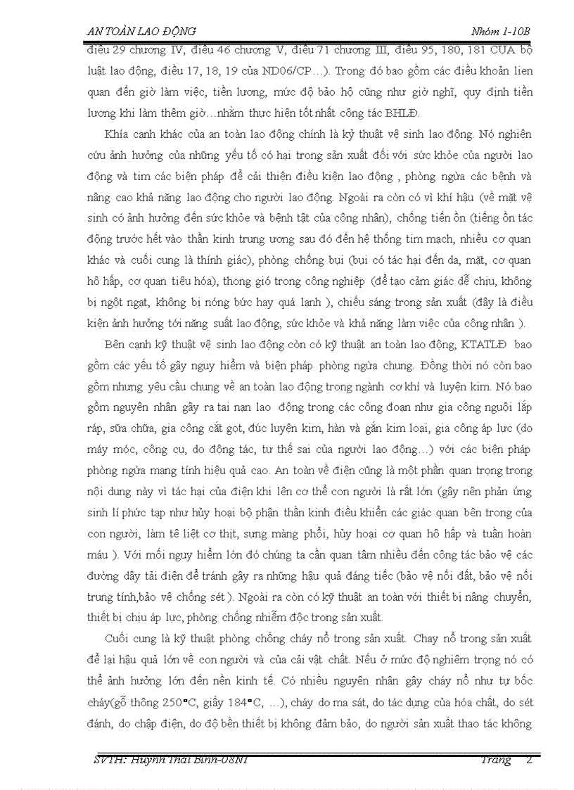 image for page BÀI TẬP LỚN An toàn lao động