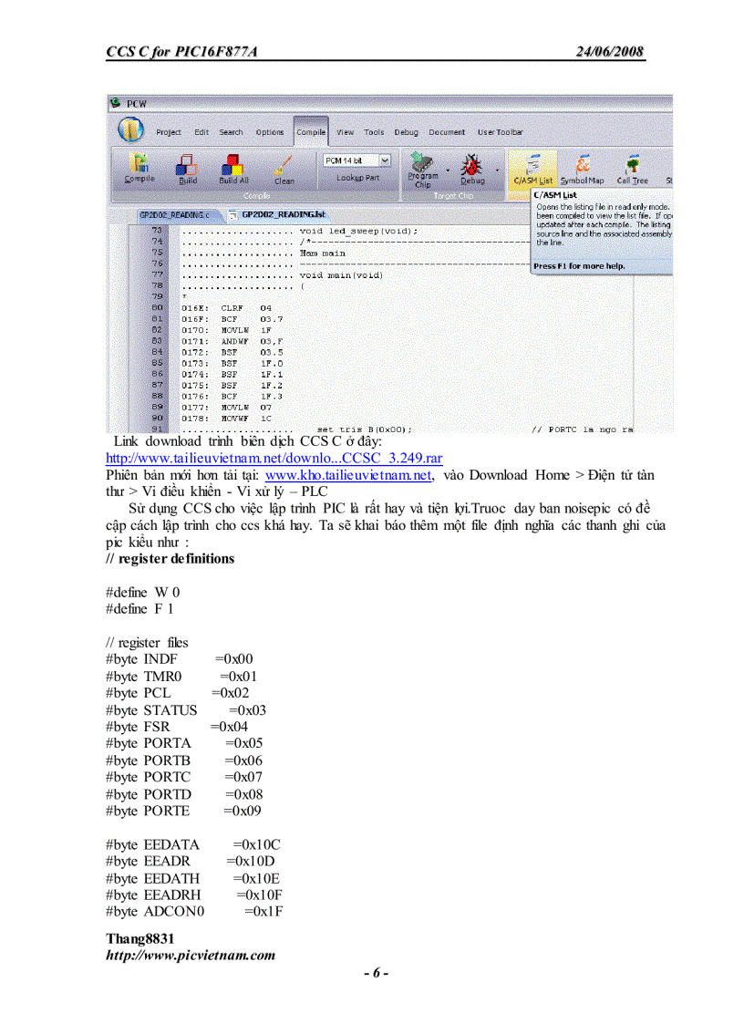 image for page CCS C for PIC16F877A